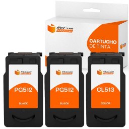 Pccom Essential Canon Pg512/pg510/cl513/cl511 Cartucho Tinta Compatible Negro/tricolor Pack 3