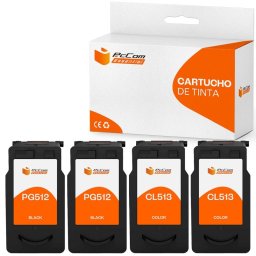Pccom Essential Canon Pg512/pg510/cl513/cl511 Cartuchos Tinta Compatible Negro/tricolor Pack 4
