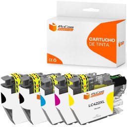 Pccom Essential Brother Lc422xl Cartucho Tinta Compatible Negro/cian/magenta/amarillo Pack 5