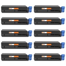 PcCom Essential OKI B410/B420/B430/B440/MB460/MB470/MB480 Tóner Compatible Negro Pack 10