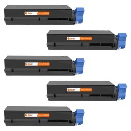 PcCom Essential OKI B410/B420/B430/B440/MB460/MB470/MB480 Tóner Compatible Negro Pack 5