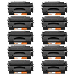 PcCom Essential HP Q7553A/53A Tóner Compatible Negro Pack 10