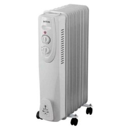 Radiador eléctrico QUO 1500W 7 elementos compacto blanco ruedas termostato