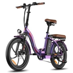 Bicicleta Eléctrica Fafrees F20 Pro 250W 36V18Ah 20" Disco Mecánico Rosa Púrpura