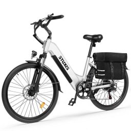 Bicicleta eléctrica Eskute C202 250W 48V 17.5Ah Blanco 26" horquilla bloqueable