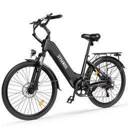 Bicicleta eléctrica Eskute C202 250W 48V 17,5Ah negra 26" batería extraíble