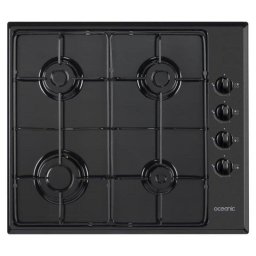 Placa de gas Oceanic 4 fuegos esmalte negro 3000 W empotrable 58 x 51 cm