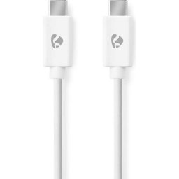 Cable USB-C a USB-C Nedis USB 2.0 60W Power Delivery 1m Blanco