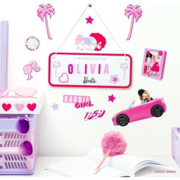 Letrero De Habitación Customizable Barbie 25 X 10 Cms