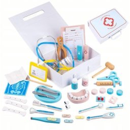 Juguete Médico Infantil EXTRALINK 43 Accesorios Madera Maleta