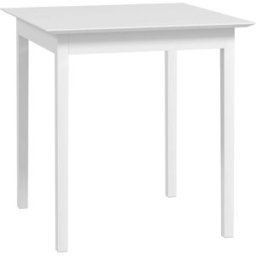 MODFU Mesa de comedor mesa de cocina cuadrada para 2 madera 75x75 cm, blanca