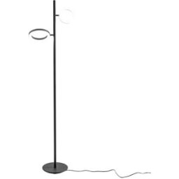 Lámpara de pie negra aluminio 28w gea luce
