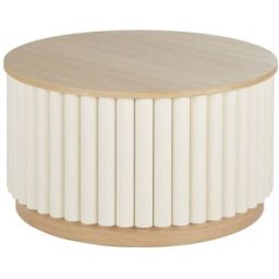 Maisons du Monde Mesa de centro redonda elevable de roble y pino Ø80 cm