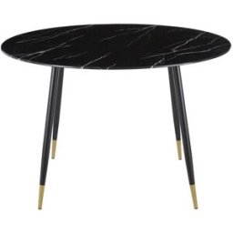 Maisons du Monde Mesa de comedor redonda de cristal efecto mármol Ø120 cm