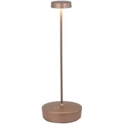 Zafferano Lámpara de mesa led regulable en bronce mate recargable
