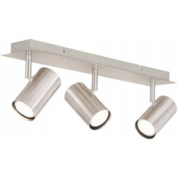 Nettlife Bruno - foco de techo de metal, color plata, 47 cm, 3 luces, e14