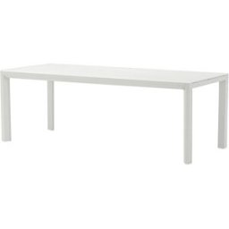 PORTMOBEL Mesa fija 220cm exterior y jardín de aluminio blanco