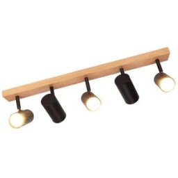 Nettlife Crescentia - aplique de pared de metal, negro, 63 cm, gu10