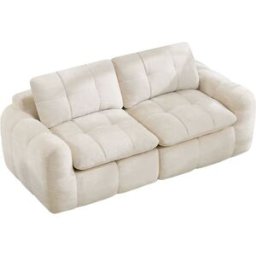 Meubles Cosy Sofá modular 2 plazas de chenilla con espuma 32d, beige