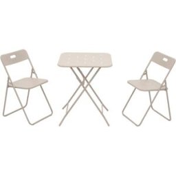 Meubles Cosy Set bistro plegable 3 piezas exterior, resistente a la intemperie