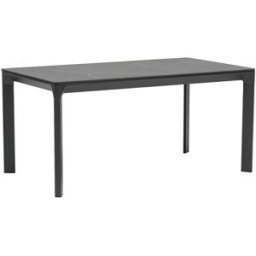 PORTMOBEL Mesa de comedor 160x90 exterior y jardín de aluminio antracita top