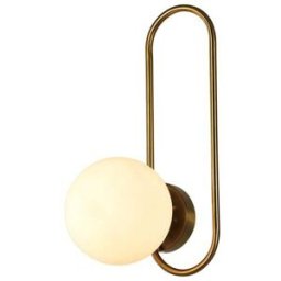 Nettlife Leyden - aplique de pared de metal, dorado, 35 cm, e14