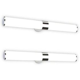 Nettlife Cohen - aplique de pared de plástico, color plata, 60 cm