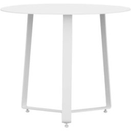 PORTMOBEL Mesa auxiliar diam 60cm exterior y jardín de aluminio blanco