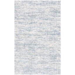 Safavieh Alfombra de poliéster blanco/azul, 183 x 274 cm