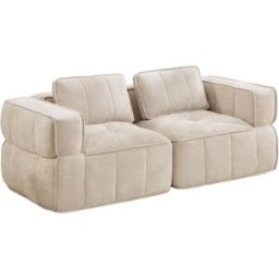 Meubles Cosy Sofá modular 2 plazas con espuma hd 32d, beige