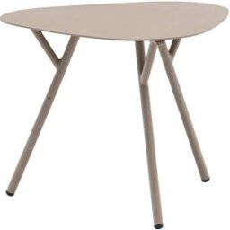 PORTMOBEL Mesa auxiliar diam.50 exterior y jardín de aluminio taupe