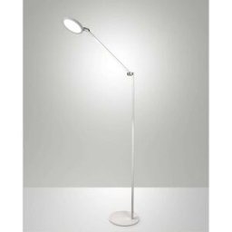 Lámpara de pie orientable de aluminio blanco h.135 cm fabas 9w cct