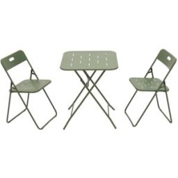 Meubles Cosy Set bistro plegable 3 piezas exterior, resistente a la intemperie