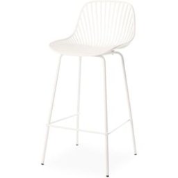 Koketto Home Taburete alto blanco de diseño moderno