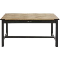 Maisons du Monde Mesa de comedor de mango macizo y acero de 160 cm