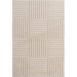 Nazar Alfombra geométrica crema 160x230 cm
