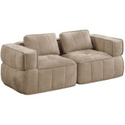 Meubles Cosy Sofá modular 2 plazas con espuma hd 32d, arena