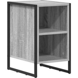 Prolenta Premium Mesita de noche acero gris 39.5 x 30 x 50 cm