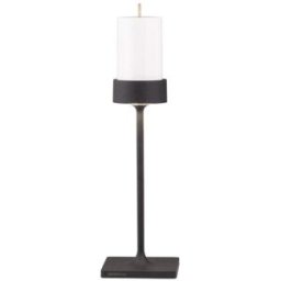 Zafferano Perpetua midi lámpara mesa aluminio negro batería click, 2,2w, ip54