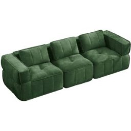 Meubles Cosy Sofá modular 3 plazas con espuma hd 32d, verde