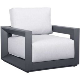 PORTMOBEL Sofa 1 plaza. Exterior y jardín de aluminio antracita