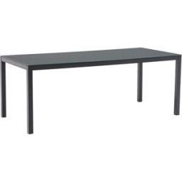 PORTMOBEL Mesa de comedor 200*90 exterior y jardín de aluminio antracita