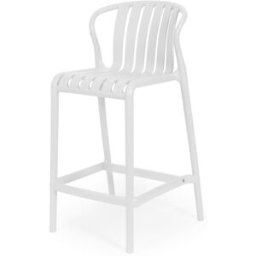 Koketto Home Taburete bajo en polipropileno color blanco