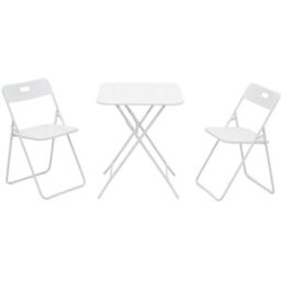 Meubles Cosy Set bistro plegable 3 piezas exterior, resistente a la intemperie