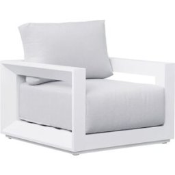 PORTMOBEL Sofa 1 plaza. Exterior y jardín de aluminio blanco cojineria