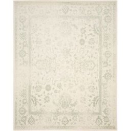 Safavieh Alfombra vintage de polipropileno blanco/verde, 274 x 366 cm
