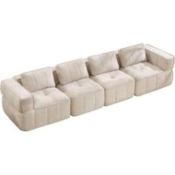 Meubles Cosy Gran sofá modular 4 plazas con espuma hd 32d, beige