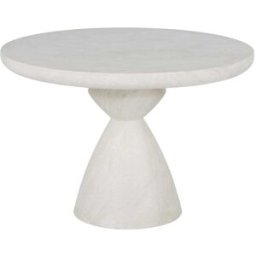 Maisons du Monde Mesa de exterior redonda efecto travertino Ø110 cm