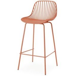Koketto Home Taburete alto terracota de diseño moderno