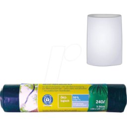 SECOLAN 00670 - Bolsas de basura Secolan®, 240,0 l verde 55,0 µm, 5 piezas